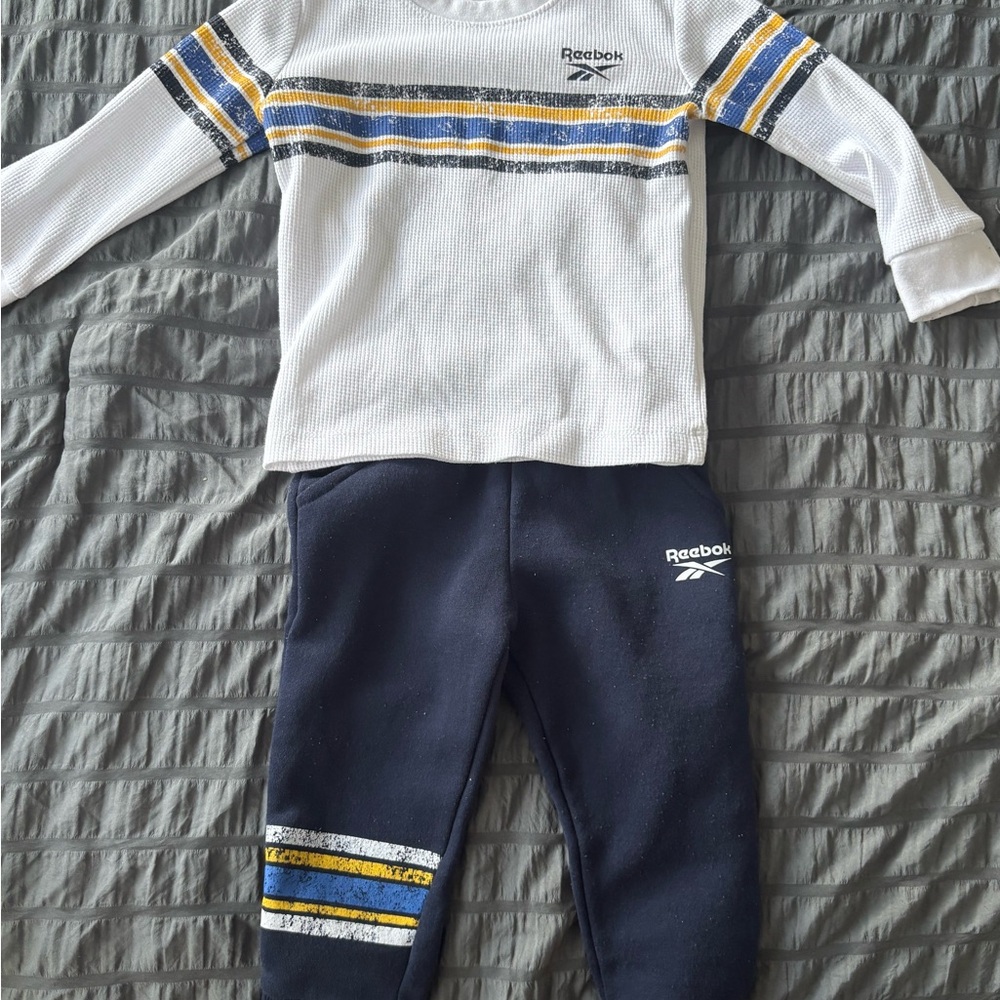 Reebok Kids Navy and White Bottoms